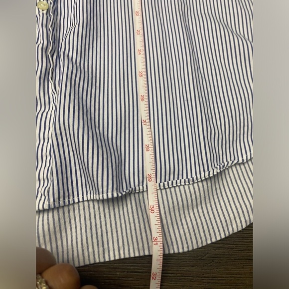 Mens POLO Ralph Lauren Classic Fit Striped Button Down Large XL Blue White - Picture 5 of 6